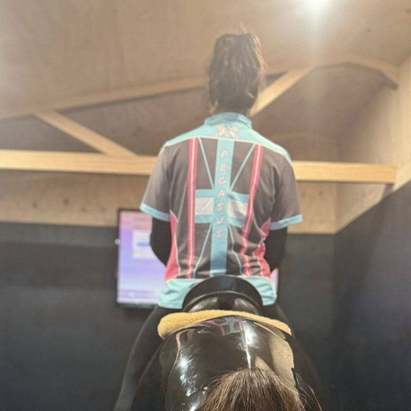 lindsey-on-horse Racewood Simulator